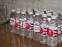 British Birthday theme Water bottle wrappers